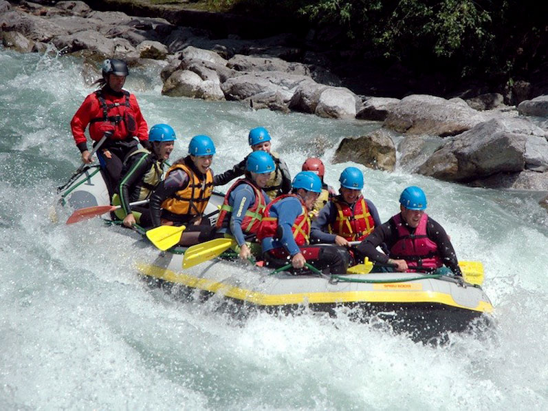 Rafting in the Salzach River